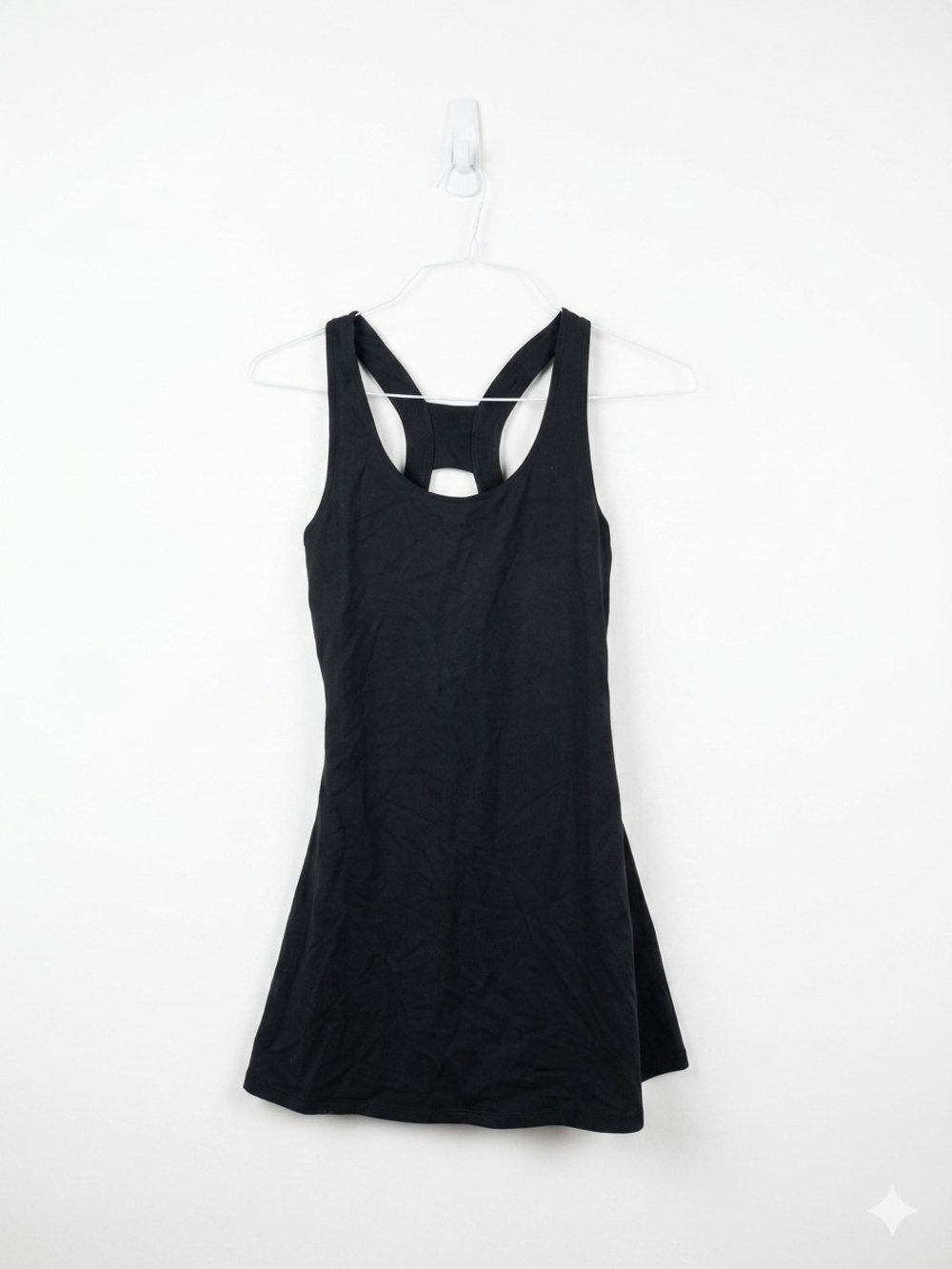 Black Athletic Dress with Built-in Shorts and Pockets